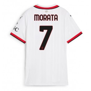 Billiga AC Milan Alvaro Morata #7 Bortatröja Dam 2024-25 Kortärmad